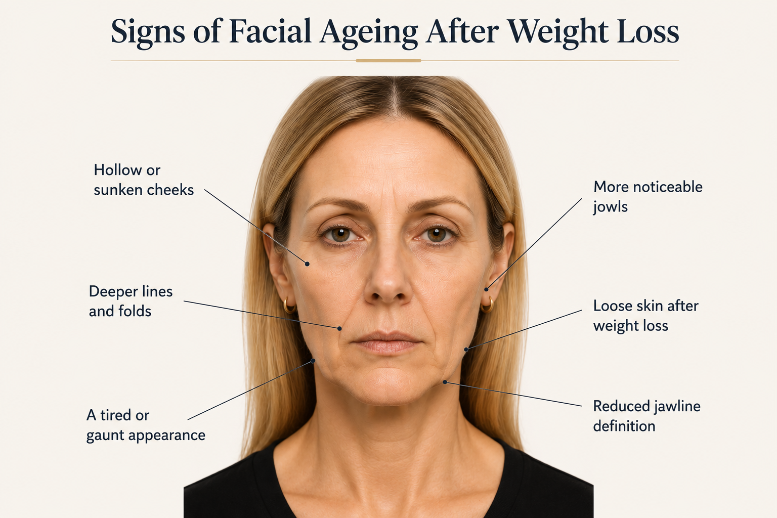 Signs of facial ageing