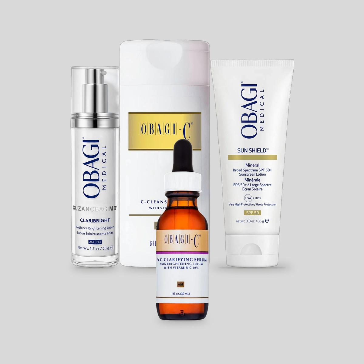 Pigmentation Brightening Routine, Obagi and skincare routine set from Dr Ed Robinson Clinics