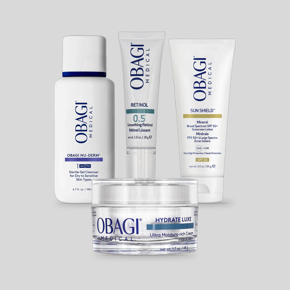 Retinol Starter Routine, Obagi and skincare routine set from Dr Ed Robinson Clinics