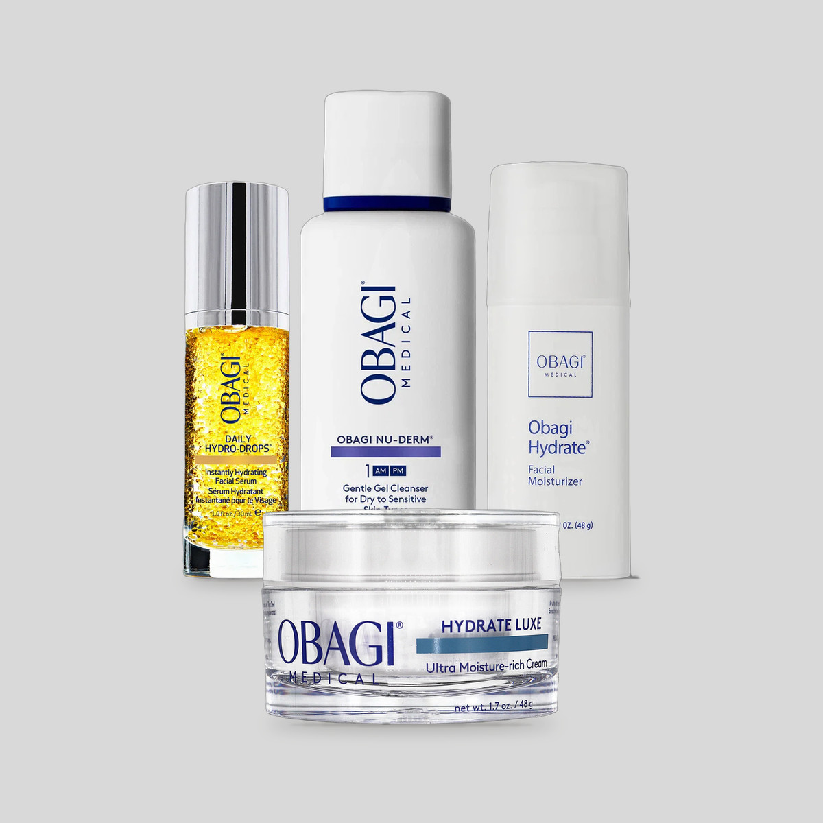 Hydration Routine, Obagi and skincare routine set from Dr Ed Robinson Clinics