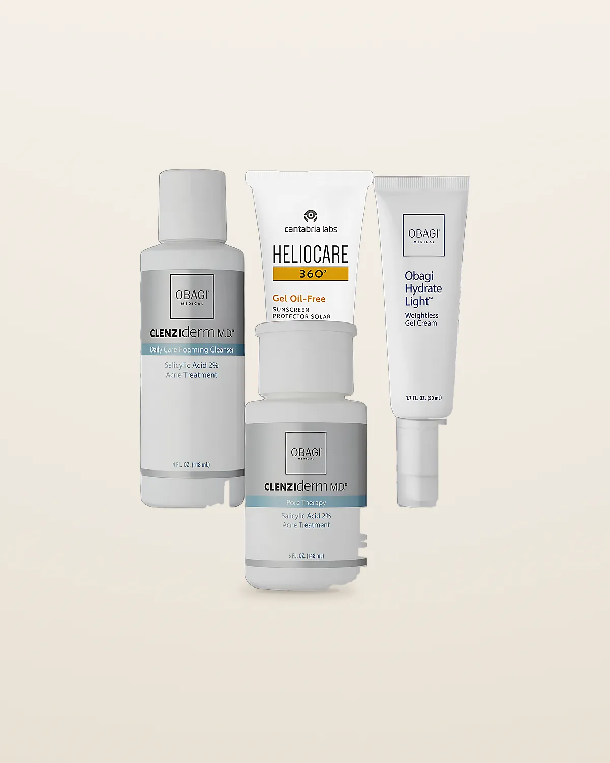 Breakout Control Routine, Obagi CLENZIderm and Heliocare set from Dr Ed Robinson Clinics